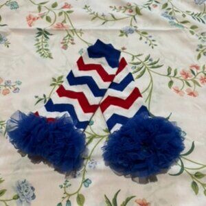 Ruffle Bottom Chevron Leg Warmers